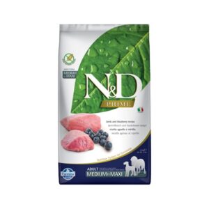 Farmina N&D Prime Lamb and Blueberry Medium and Maxi Adult Dry Dog Food -