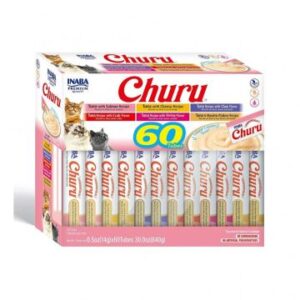 Inaba Churu Tuna Variety Megabox Lickable Cat Treats - 14G X 60 Pcs