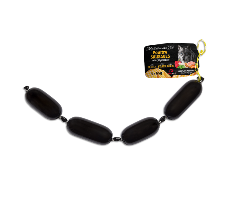 AHALPHD060274924 Mediterranean Sausages Poultry With Vegetables 4 X 65 G - Image 1