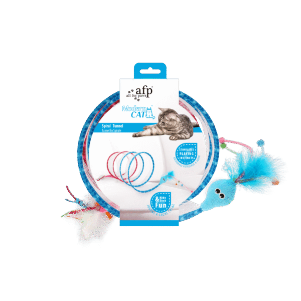 Modern Cat-Spiral Cat Tunnel Blue/Pink