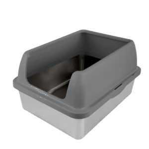 Go Fresh - Enclosed Stainless Steel Cat Litter Box