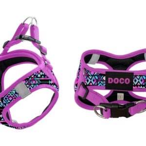 DOCO® Pattern Print Harness With 3D Foam Large-47-50cm / 7-9kg-Purple