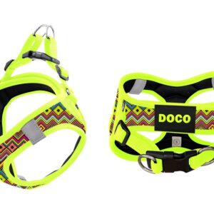 DOCO® Pattern Print Harness With 3D Foam Large-47-50cm / 7-9kg-Safety Lemon