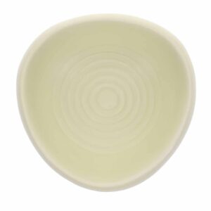 Duvo+ Feeding Bowl-Stone-Triangle bull's eye M - 300ml - 13.5x13.5x6cm Yellow-green