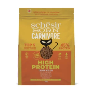 Schesir Born Carnivore Grain Free Oven Baked Dry Food [High-Protein] For Cat - Chicken&Egg  255g