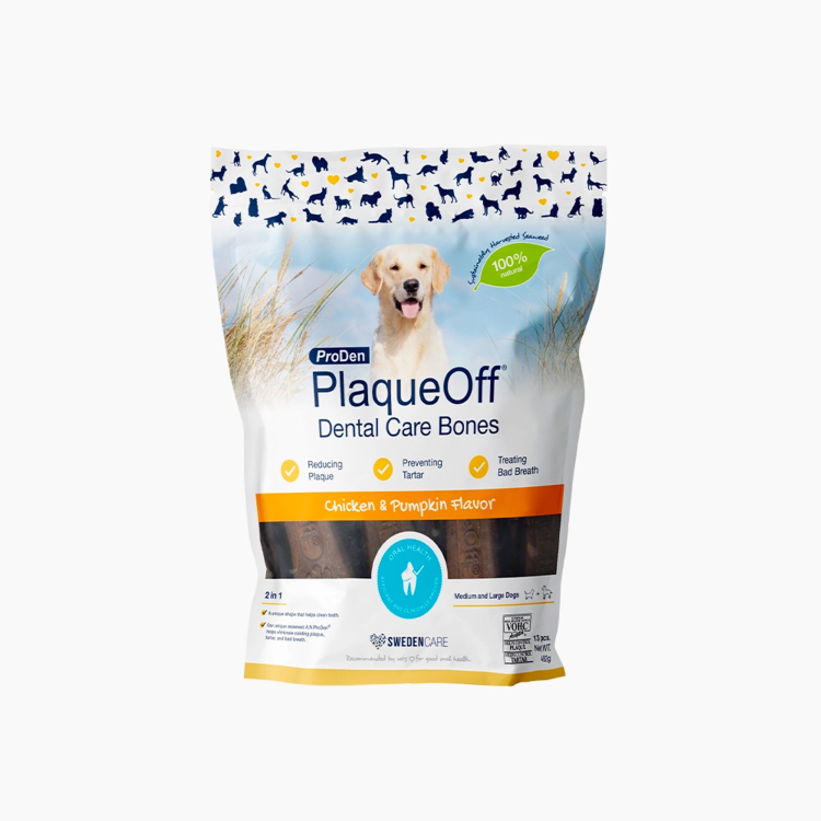SWFP0204 ProDen PlaqueOff Dental Care Bones - Chicken & Pumpkin 482 g - Image 1