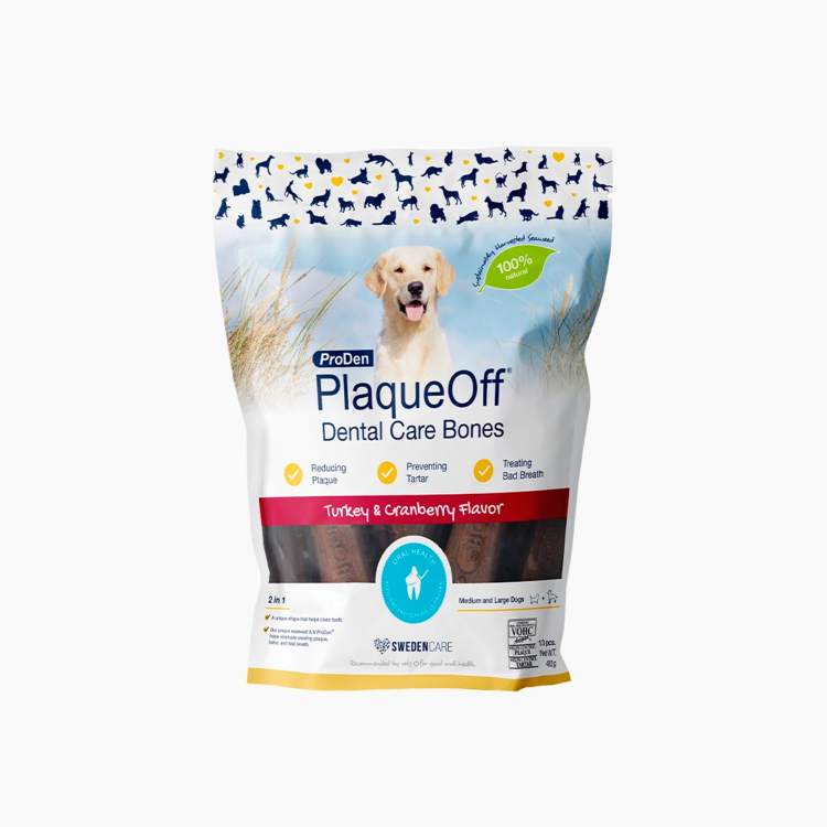 SWFP0206 ProDen PlaqueOff Dental Care Bones - Turkey & Cranberry 482 g - Image 1