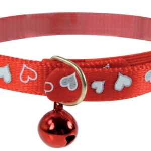 Reflective Heart Collar - Red