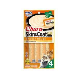 Inaba Skin and Coat Chicken Recipe Lickable Cat Treats - 14g x 4 Pcs