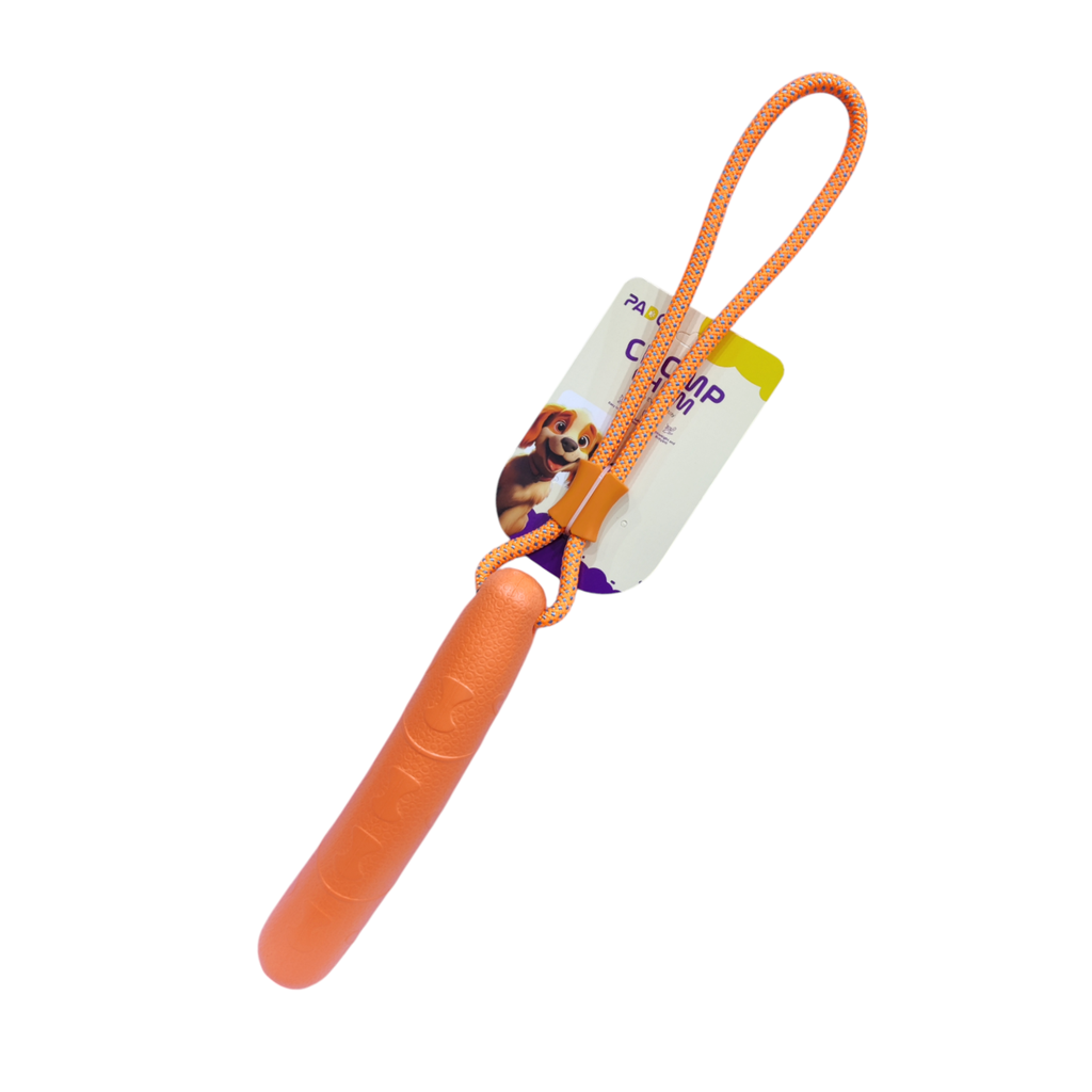 0 Pado Chomp Chum Straight With Rope EVA Toy-Orange 25cm - Image 1