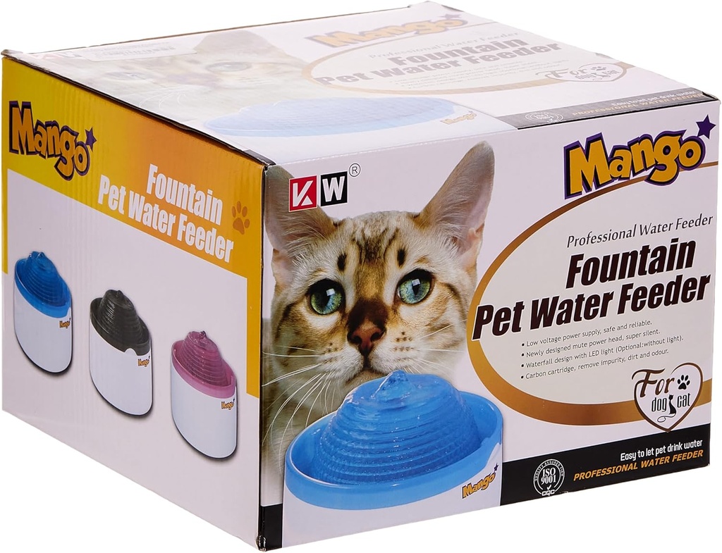 1 KW Zone Mango Pet Water Feeder Fountain With Light And Transformer - Image 1