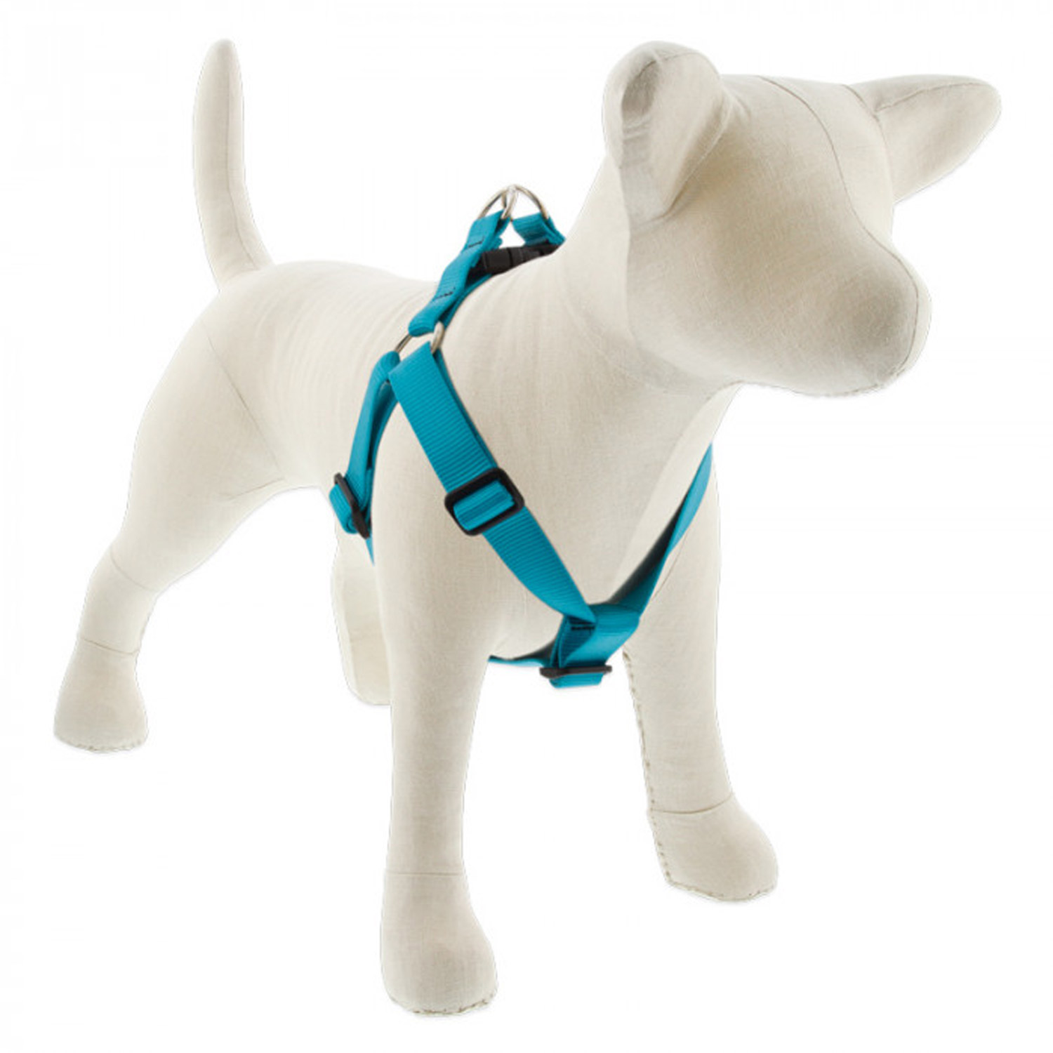 1 Large Dog Basics Step In Harness 1 - 24" -38", Aqua - Image 1