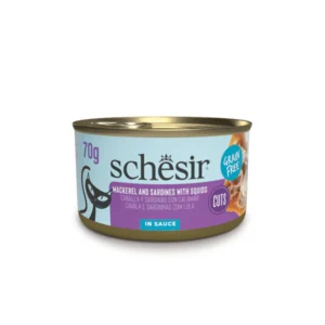 Schesir Grill Wholefood Cat Can Mackerel And Sardines With Squid 70g [Min Order:12pcs]