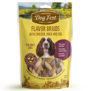 Dog Fest Flavor Braids With Chicken, Duck And Fish 90g