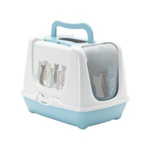 Moderna Trendy Cat-Litter box[Color - Light Blue, Size - XL]