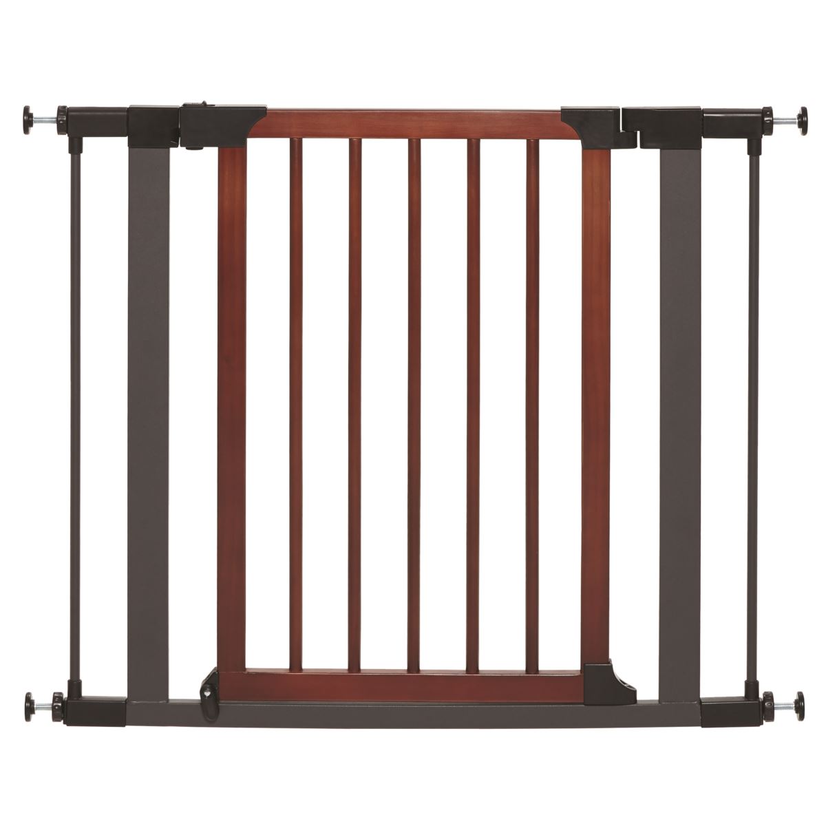 4 Steel Pet Gate with Decorative Wood Door - 29" - Image 1