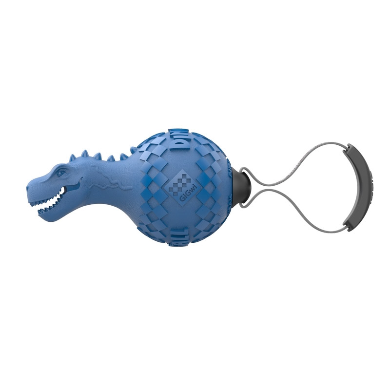 5 Gigwi Dinoball T-Rex Push To Mute - Dark Blue - Image 1