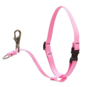 Dog Basic Solids No Pull Harness - 1" width - 26" -38", Pink