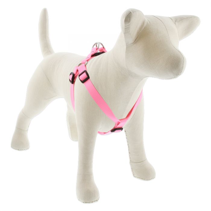 6 Medium Dog Basics Step In Harness 3/4 - 15"-21", Pink - Image 1