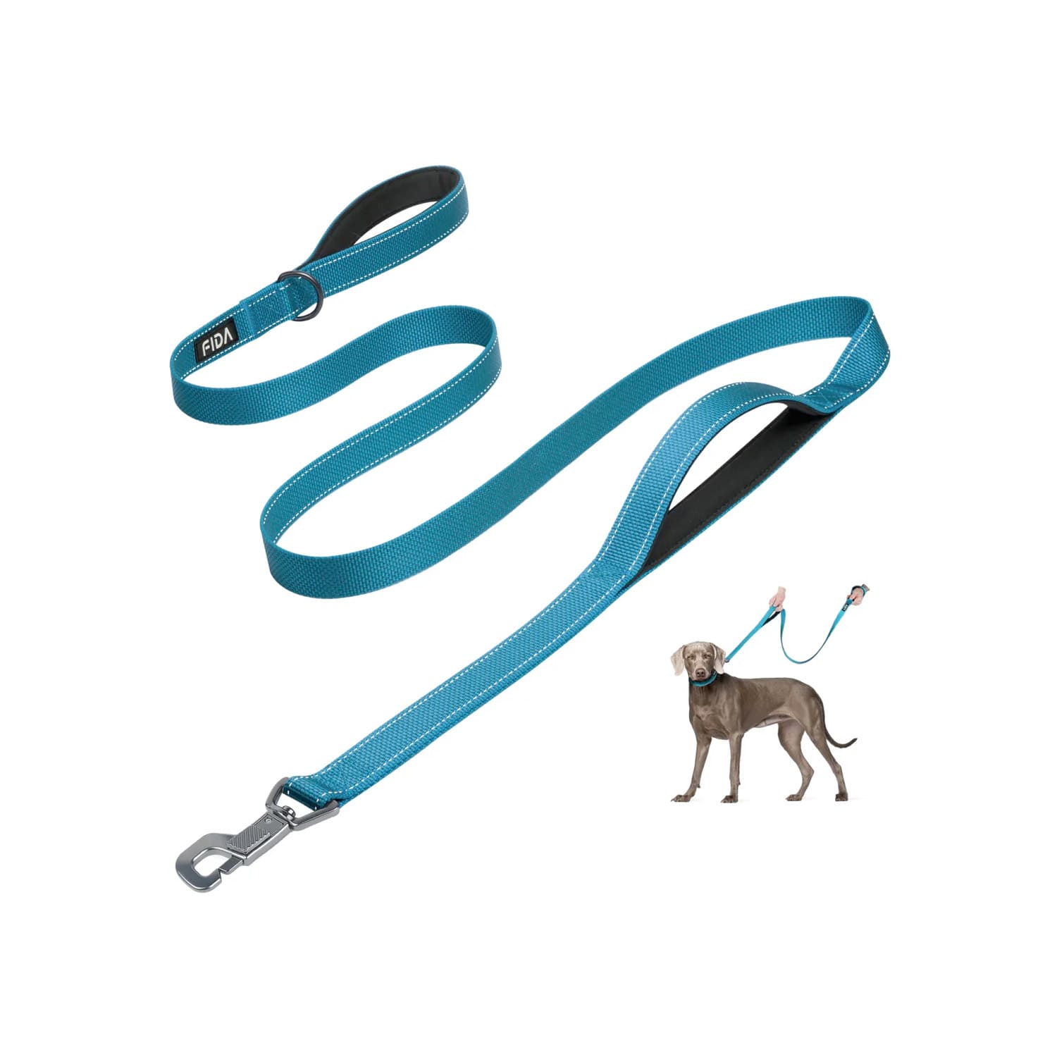 FIDA-Heavy-Duty-Dog-Leash-BLUE Fida Heavy Duty Dog Leash - 6ft, Blue - Image 1
