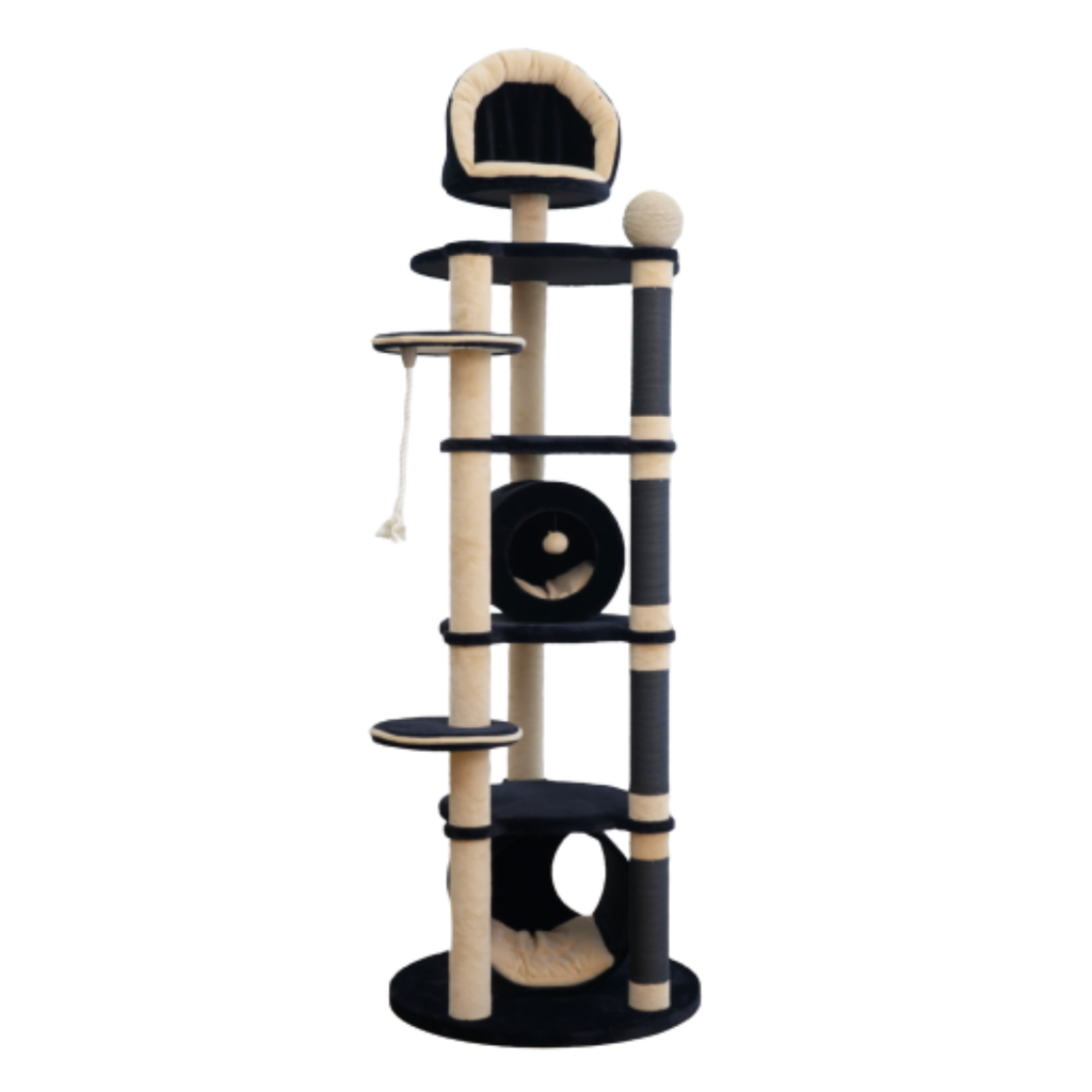 HY240538 Catry Cat Tower With House D69x216h cm - Image 1