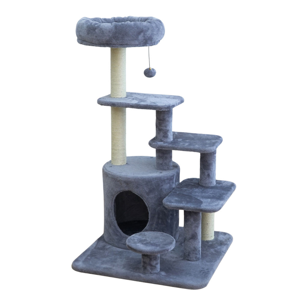 HY240986 Catry Cat Tower With Scratcher 59x59x101cm - Image 1