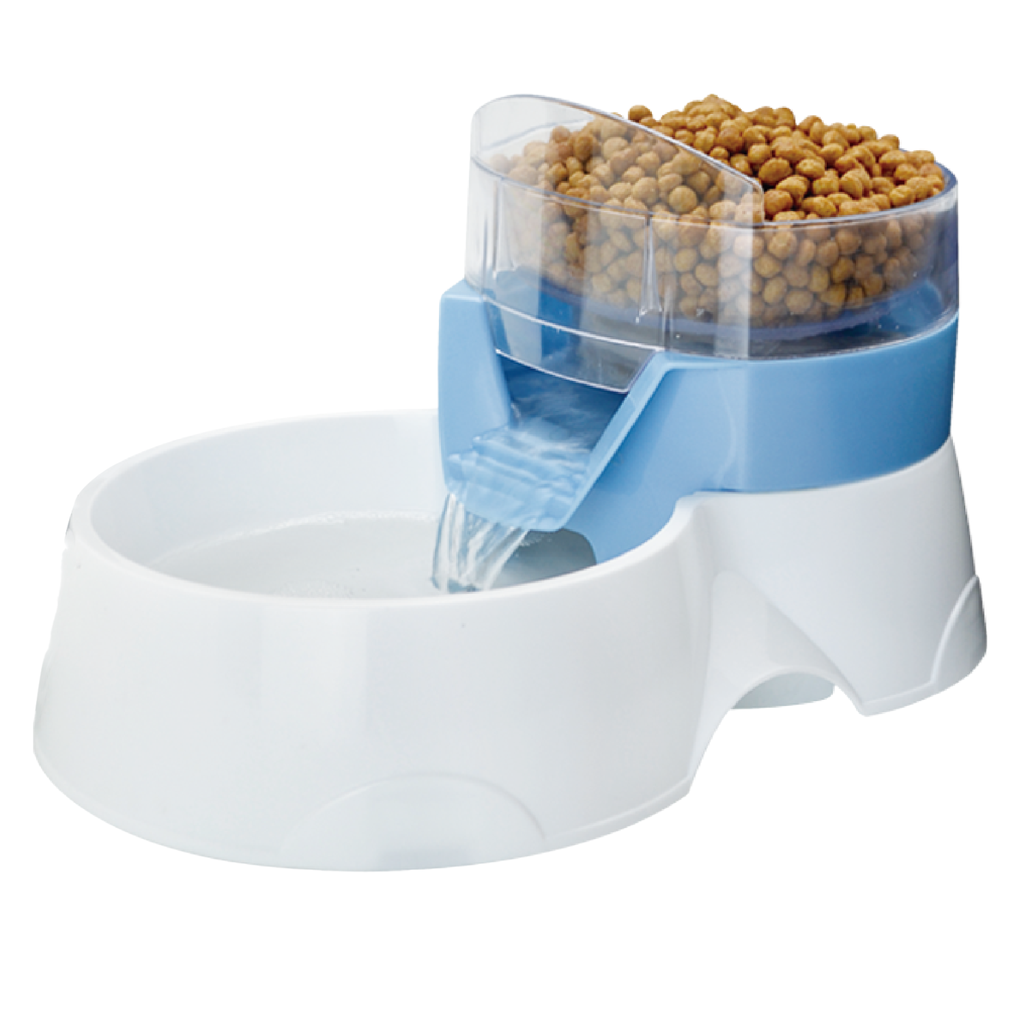 KW-MF-890-BLU KW Zone Mango Pet Food & Water Feeder (2in1)-MF-890 - Image 1