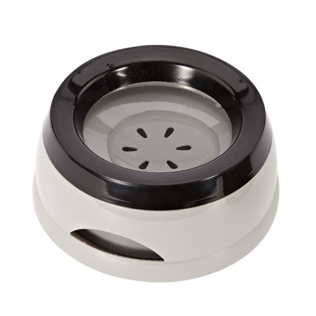 PD-13198 Pado Classic Round Anti Spill Pet Bowl 15.3×18.9×8cm-Grey - Image 1