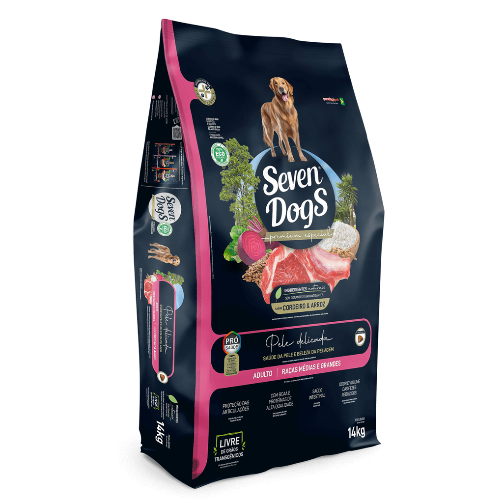 SDG2360 Seven Dogs Dog Food For Adult - Small & Mini Breeds-Lamb & Rice 14kg - Image 1