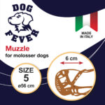 Dog Fever Molossian Muzzle with Leather Strap - Image 4