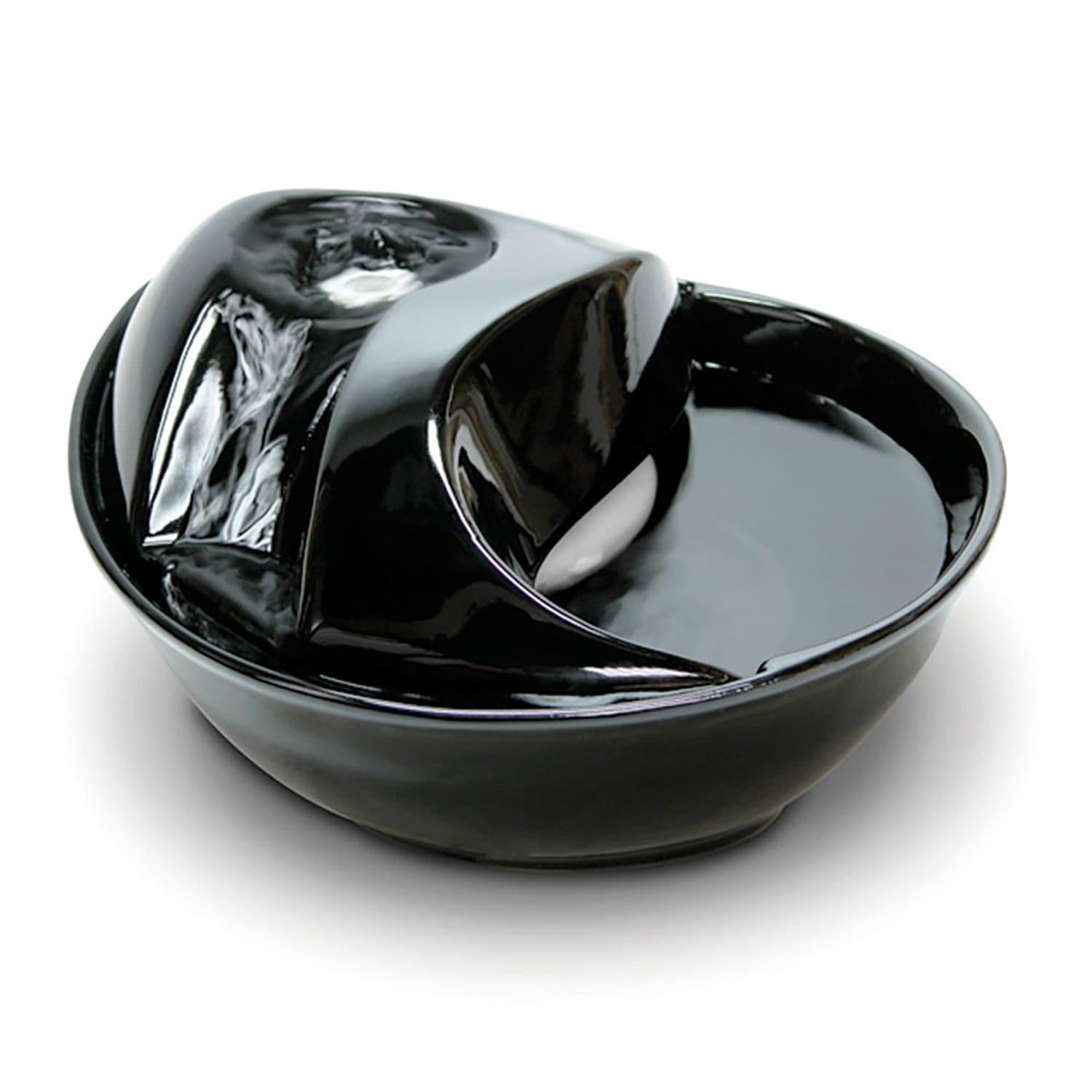 0 Raindrop Durable Ceramic Pet Fountain 60 oz - Black - Image 1