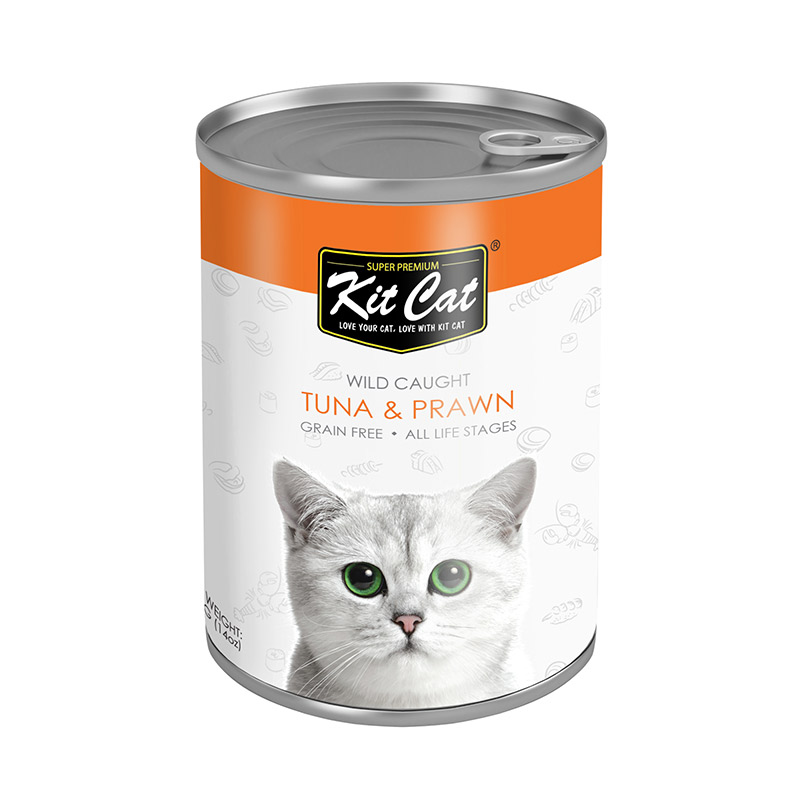 1 Kit Cat Wild Caught Tuna With Canned Cat Food 400G - Tuna with Prawn - Image 1