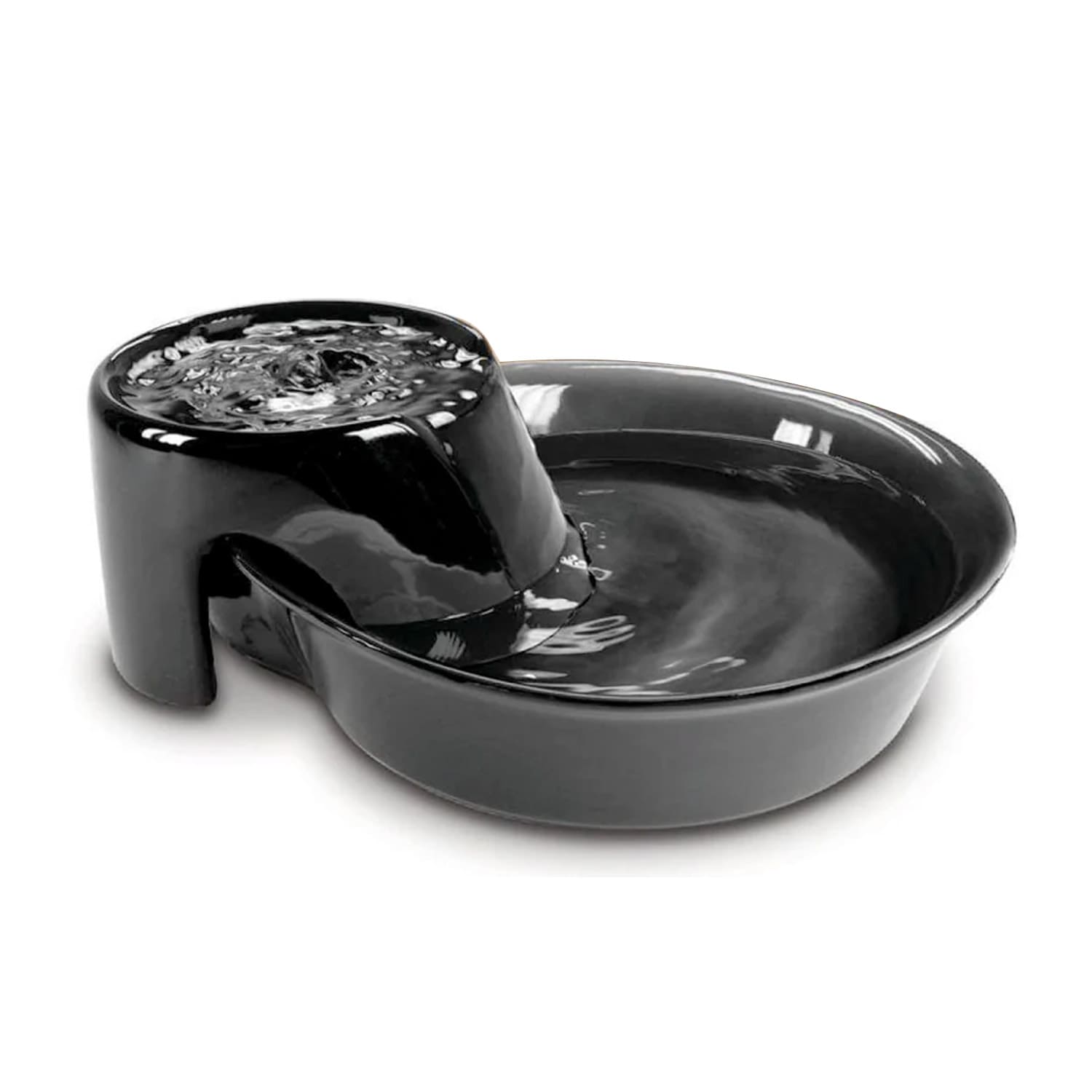 11 Big Max Ceramic Pet Drinking Fountain - Black - Image 1