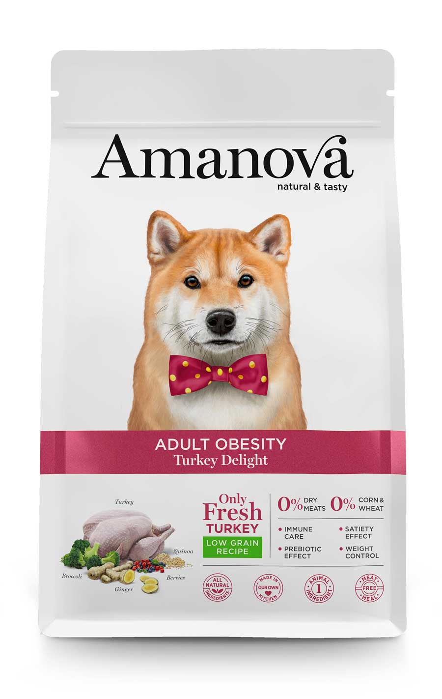 17020435511773904951.jpg Amanova Adult Dog Obesity Turkey Delight 2kg - Image 1
