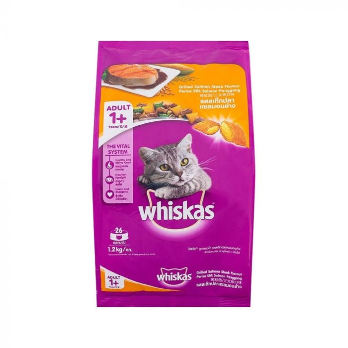 1738220715583195397.jpg Whiskas Adult Grilled Salmon Steak Flavour 1.2Kg - Image 1