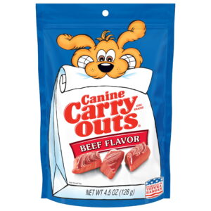 Canine Carry Outs Snacks Steak Bites Beef Flavour Dog Treats 128g - 4.5 oz.