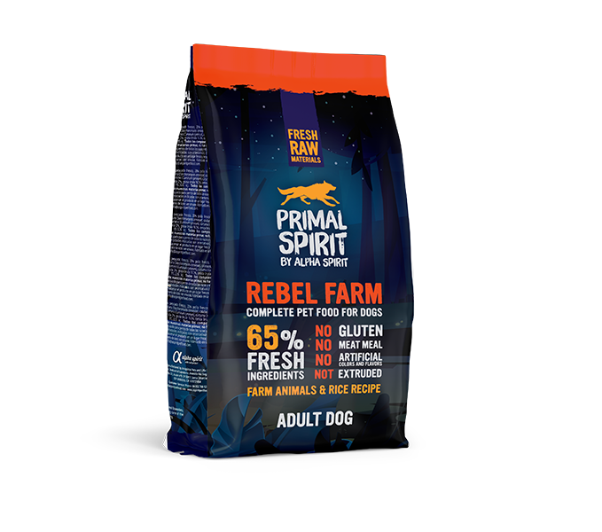 17447252941392701330.png Alpha Spirit Primal - 65% Rebel Farm Dog Food 12 kg - Image 1