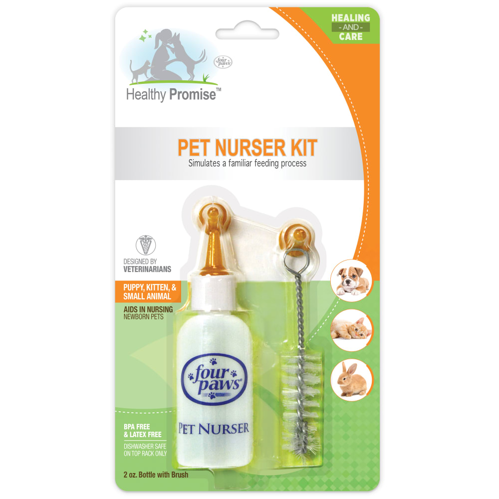 17507535981574953752.jpg Four Paws Healthy Promise Pet Nurser Kit, 2 oz. bottle w/brush (On blister card) One Size - Image 1