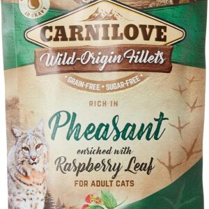 Carnilove Pheasant enriched with Raspberry Leaves for Adult Cats (Wet Food Pouches) 85g