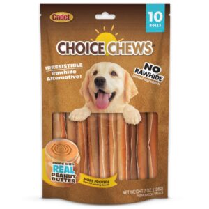 Cadet 10 pk. Choice Chews Rolls - Peanut Butter Flavor Dog Treats & Chews