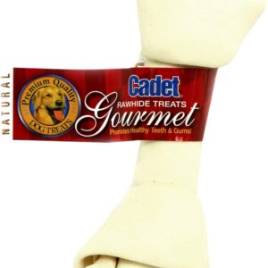 Cadet 6-7" Beef Hide (Rawhide) Knotted Bone Dog Treats & Chews