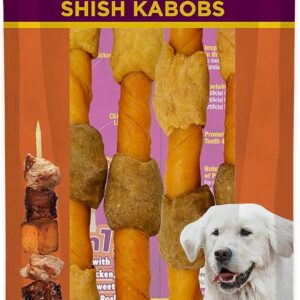 Cadet XL Pork Hide Shish Kabobs 4pk Dog Treats & Chews