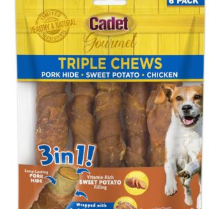 Cadet 6 pk. Chicken & Sweet Potato Triple Chew Treat Dog Treats & Chews