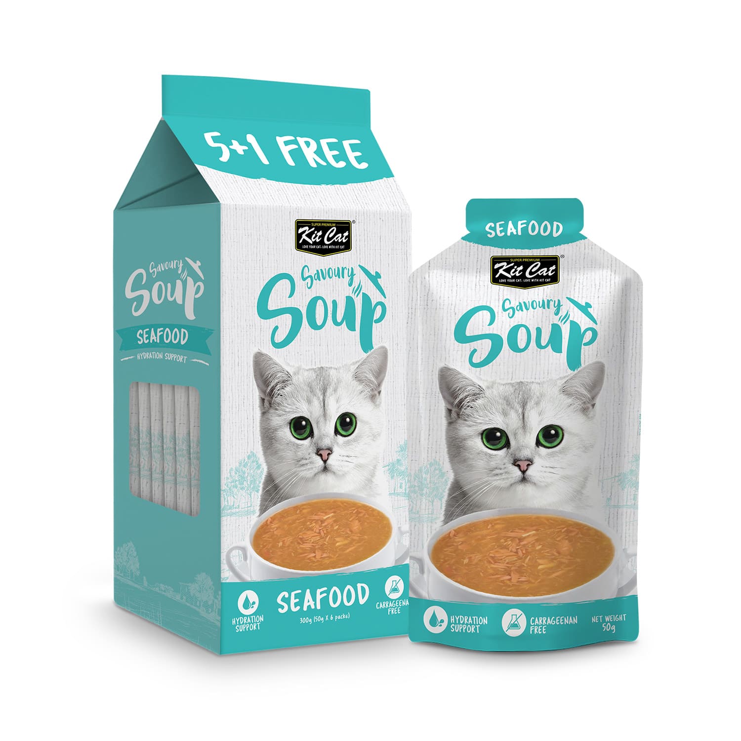 22 Kit Cat Savoury Soup - Soup Seafood ( 6 X 50G ) - Image 1