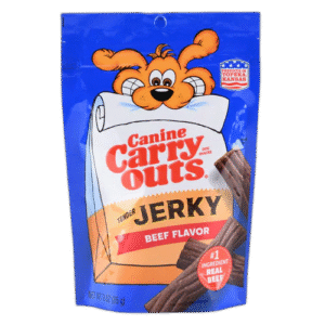 Canine Carry Outs Snacks Tender Jerky Beef Flavour Dog Treats 128g - 4.5 oz.
