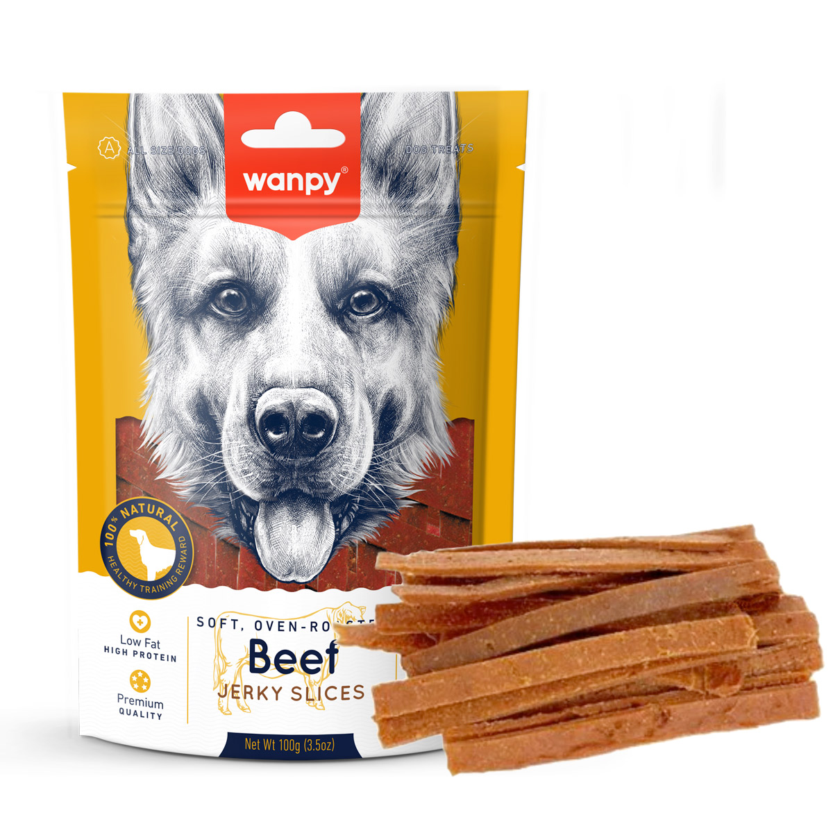 3 Wanpy 100g - Soft Beef Jerky Slices - Image 1
