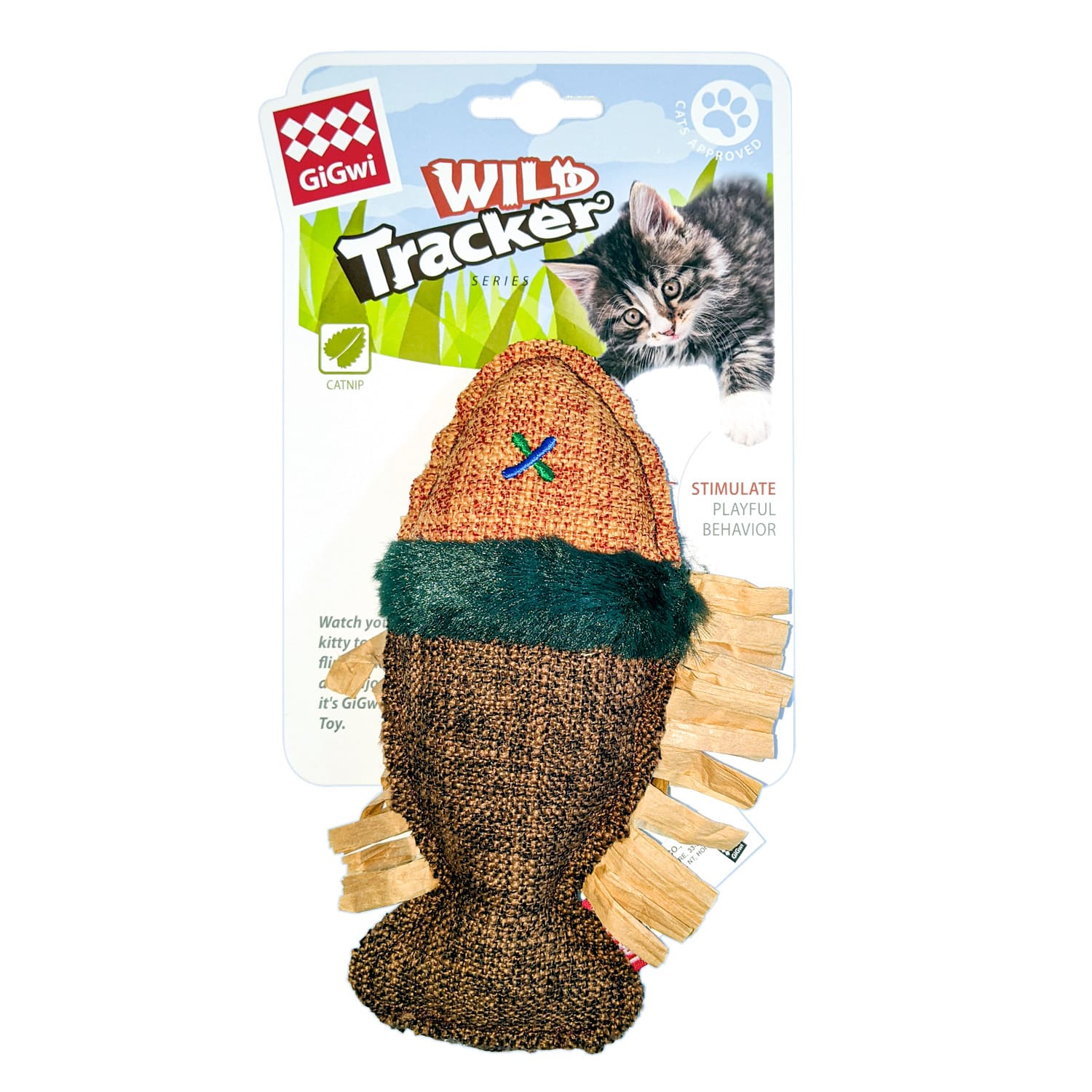 7497 Wild Tracker Fish, Hedgehog, Chicken with Raffia Ribbon - Image 1