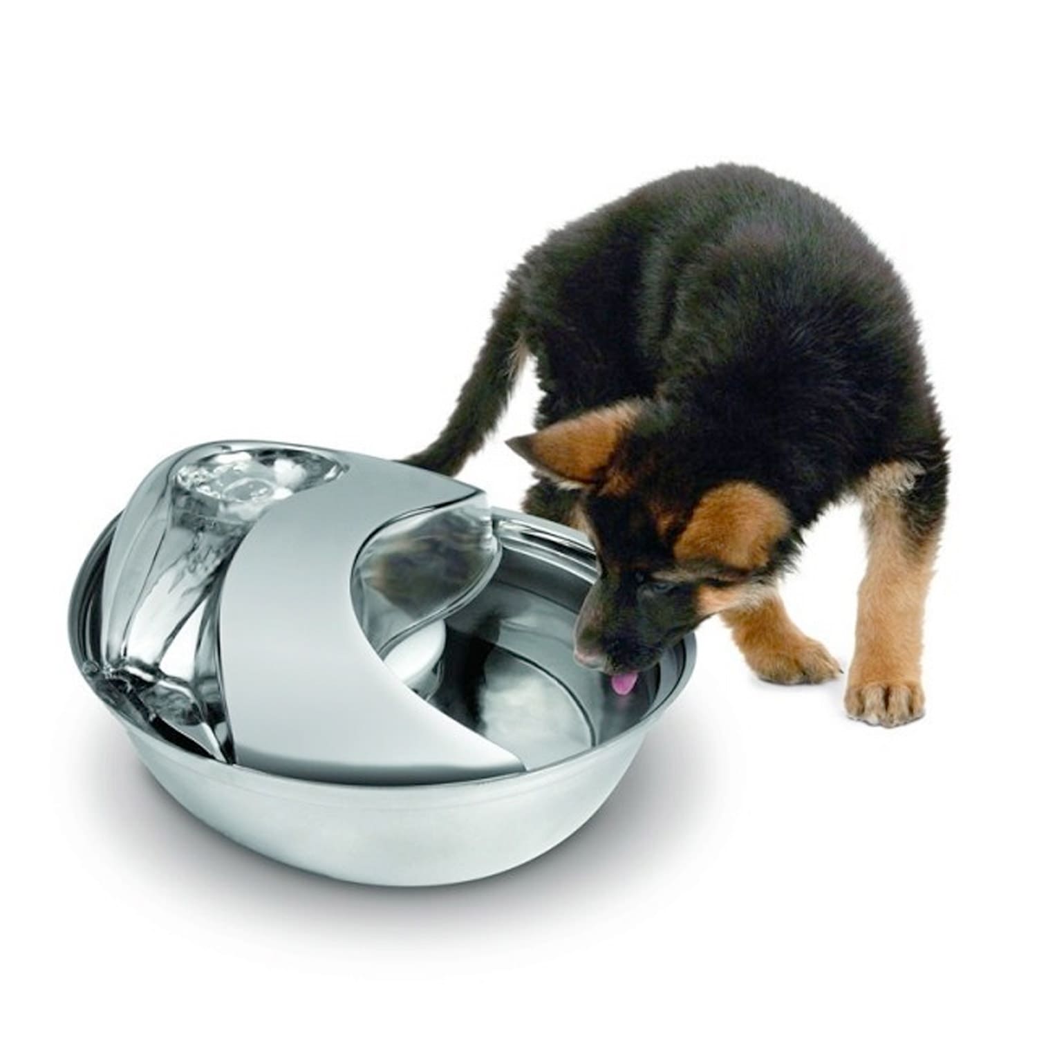 Big-Rain-Drop-Ceramic-Pet-Drinking-Fountain-SS-3 Raindrop Durable Pet Fountain (Stainless Steel) - Image 1