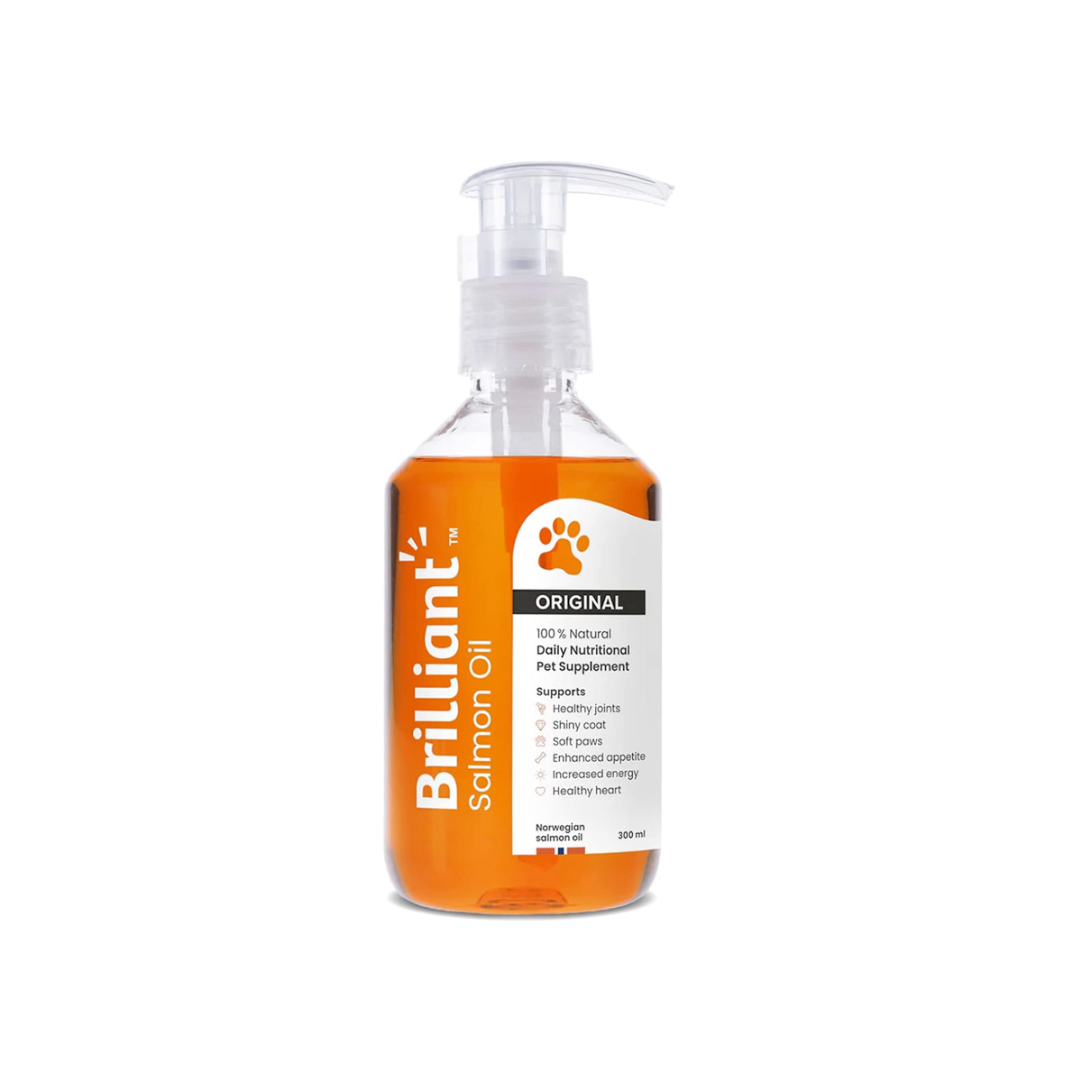 Brilliant-Salmon-Oil-300ml Brilliant Salmon Oil for Dogs and Cats - 300 ml - Image 1