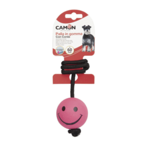 Camon Floating Soft Rubber Ball with Rope Smile